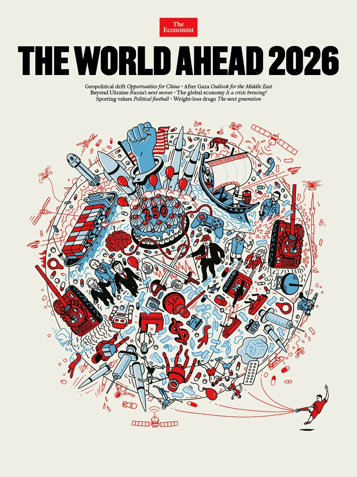 Обложка The Economist 2026: скрытые символы, мемы и политические приколы