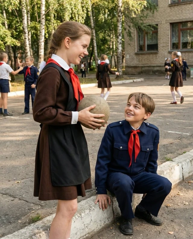 Голливудские актеры в образе советских детей - фотогалерея от ИИ