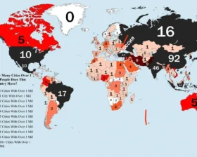 Карта городов-миллионников мира - почему Китай лидер по мегаполисам