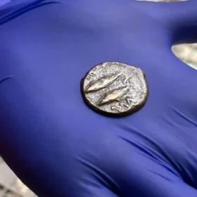 Древняя монета Карфагена 2000 лет находка