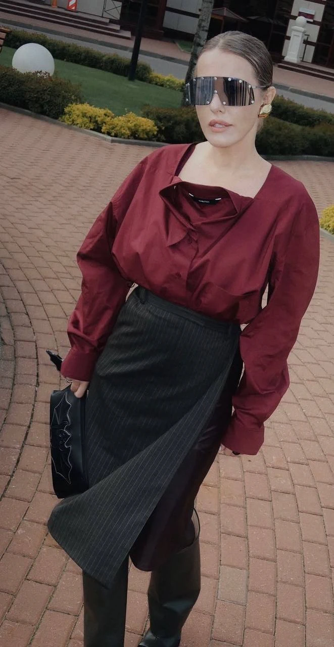 Ксения Собчак в образе после вечеринки