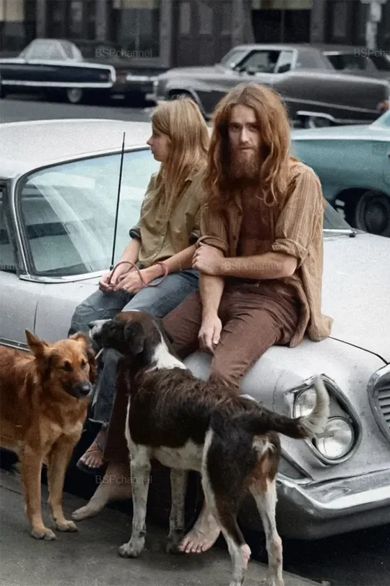 хиппи Нью-Йорк 1970 улицы Гринвич Виллидж