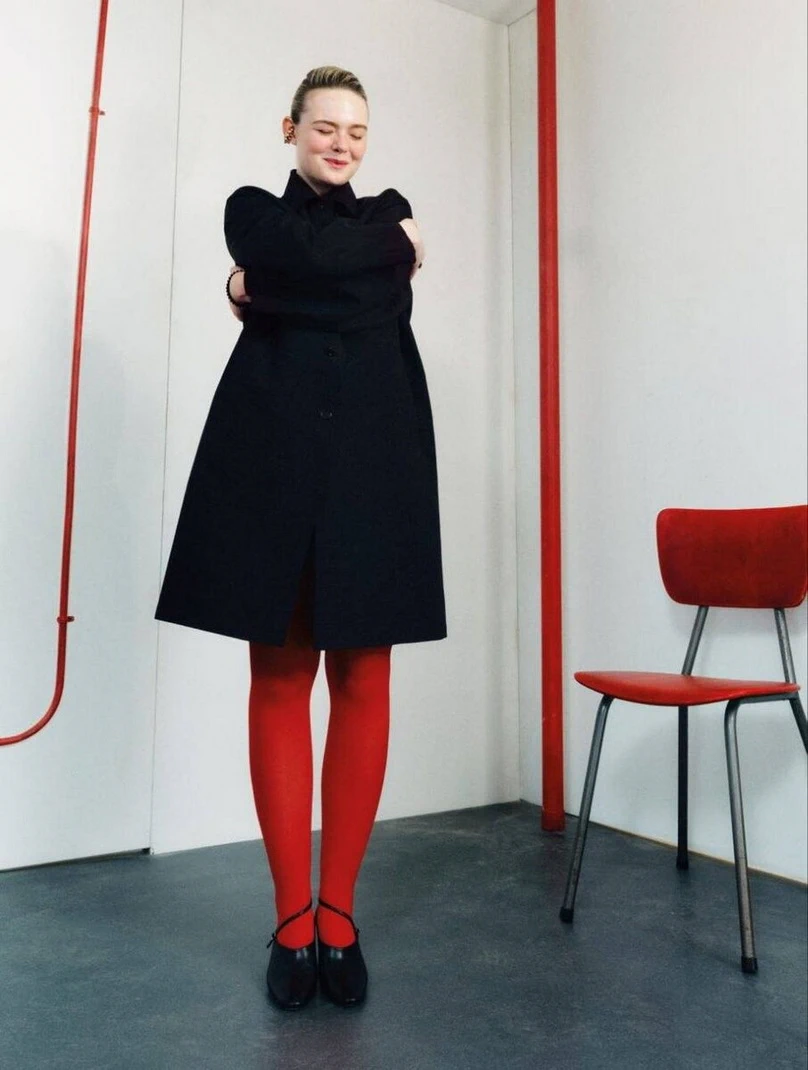 Эль Фаннинг Elle UK фотосессия Balenciaga McQueen