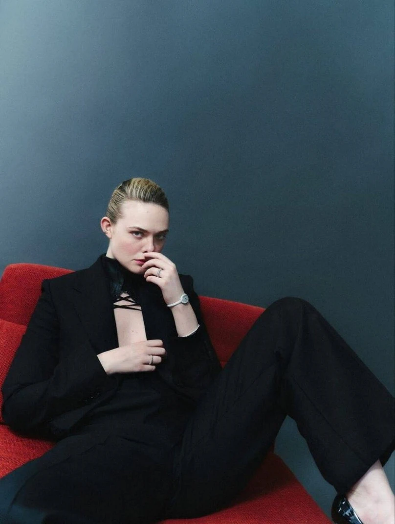 Эль Фаннинг Elle UK фотосессия Balenciaga McQueen