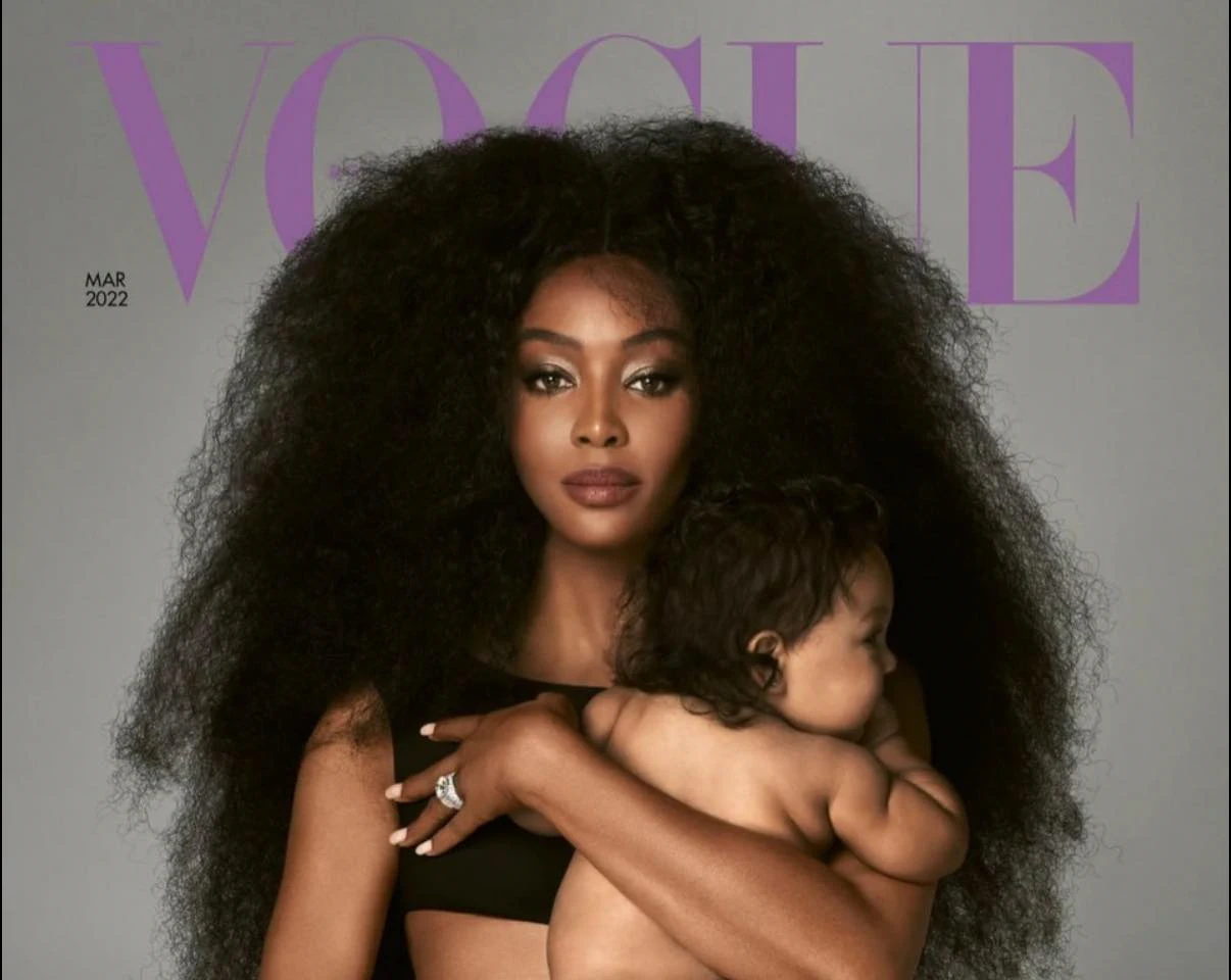 Наоми Кэмпбелл с ребёнком Vogue