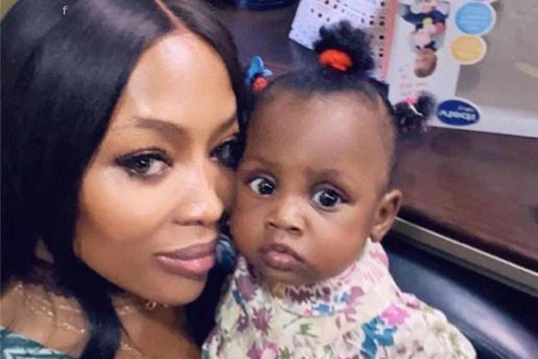 Наоми Кэмпбелл с ребёнком Vogue