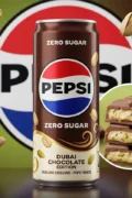 Таиланд: бутылка новой Pepsi со вкусом дубайского шоколада на полке магазина