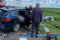 Место ДТП на 378-м км трассы М8: столкновение Renault и Jetta VS7 унесло жизнь пассажирки и привело к госпитализации семи человек