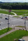 Первый диагональный пешеходный переход на перекрёстке Нёманской и Лидской в Минске
