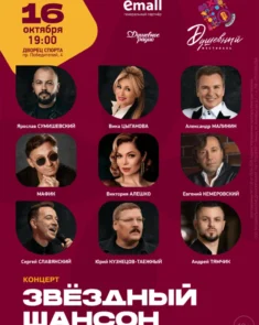 Артисты на сцене во время концерта Звездный шансон в рамках Душевного фестиваля