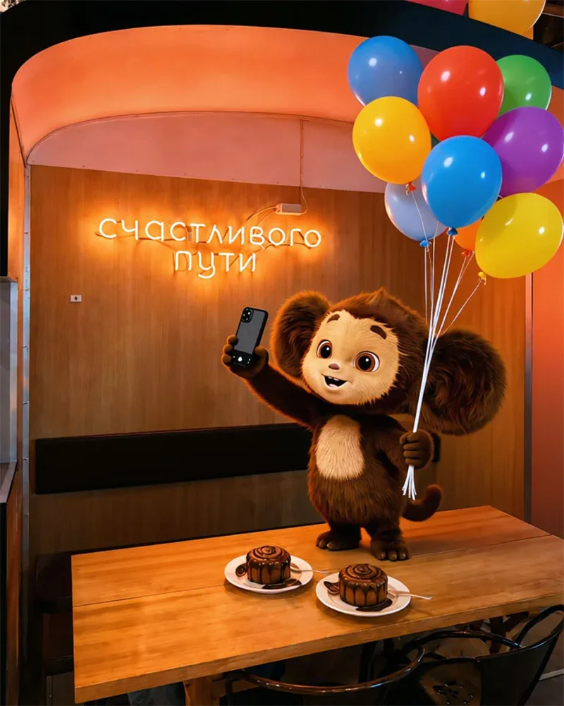 Чебурашка встречается с гостями фудмолла «Конкорс»